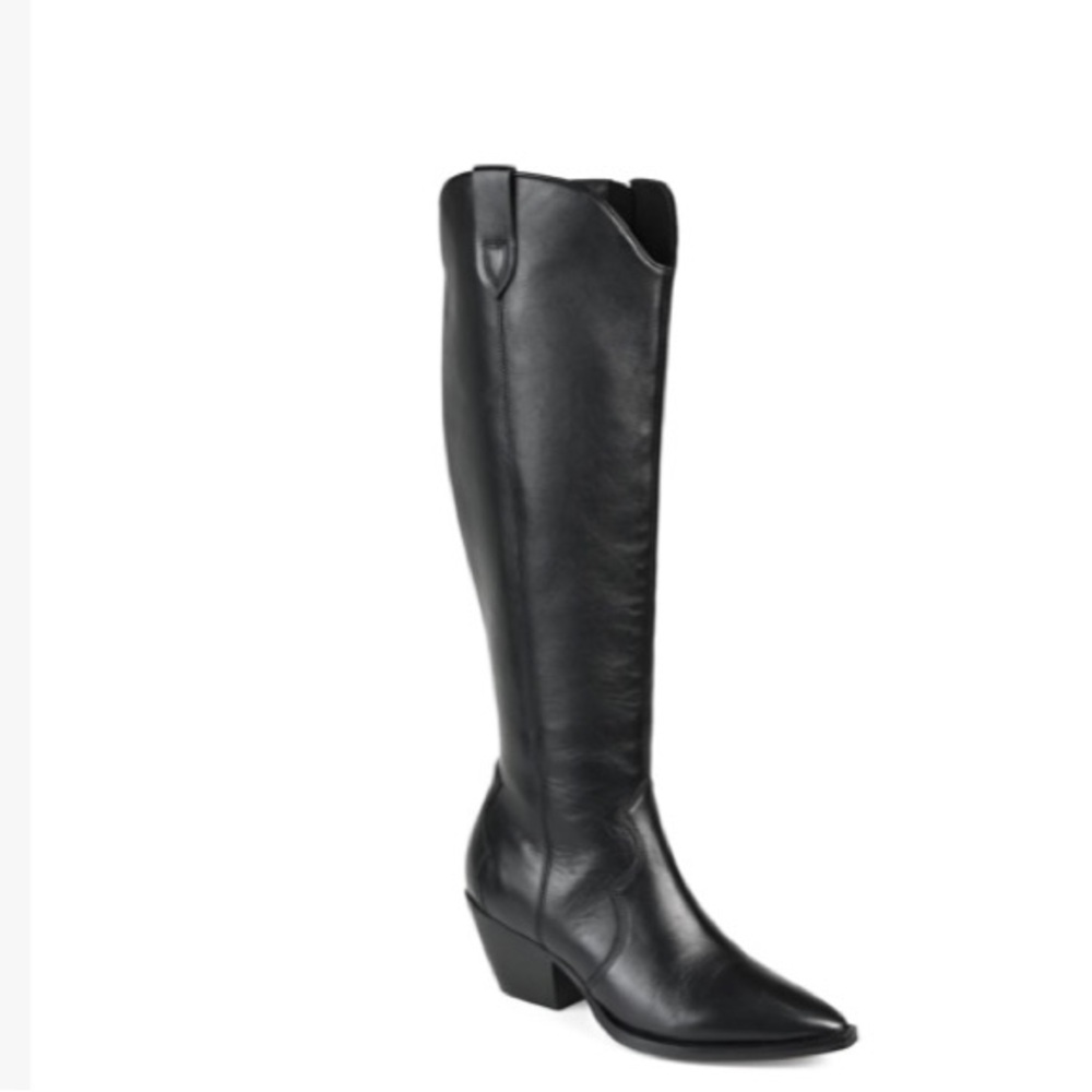 Tall Black wide calf cowboy boots (send offer!)